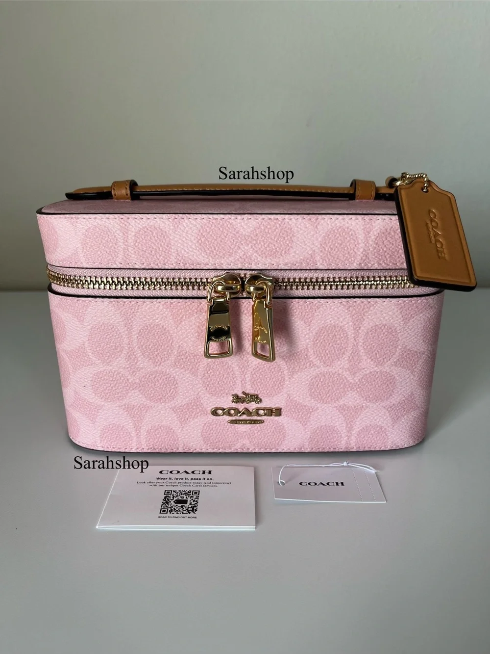 ✅Coach Cosmetic Case In Signature Canvas - Picture 2 of 10